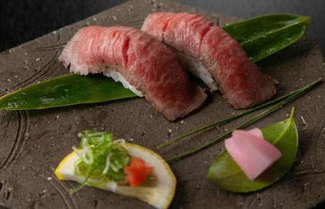 Hida beef sushi