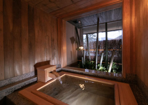 Private hot spring at your room